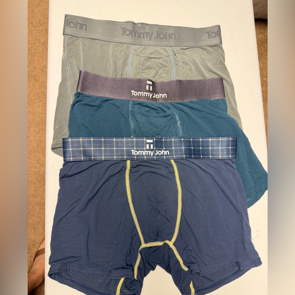 Tommy John Men's Trunks - Gray, Teal, and Navy